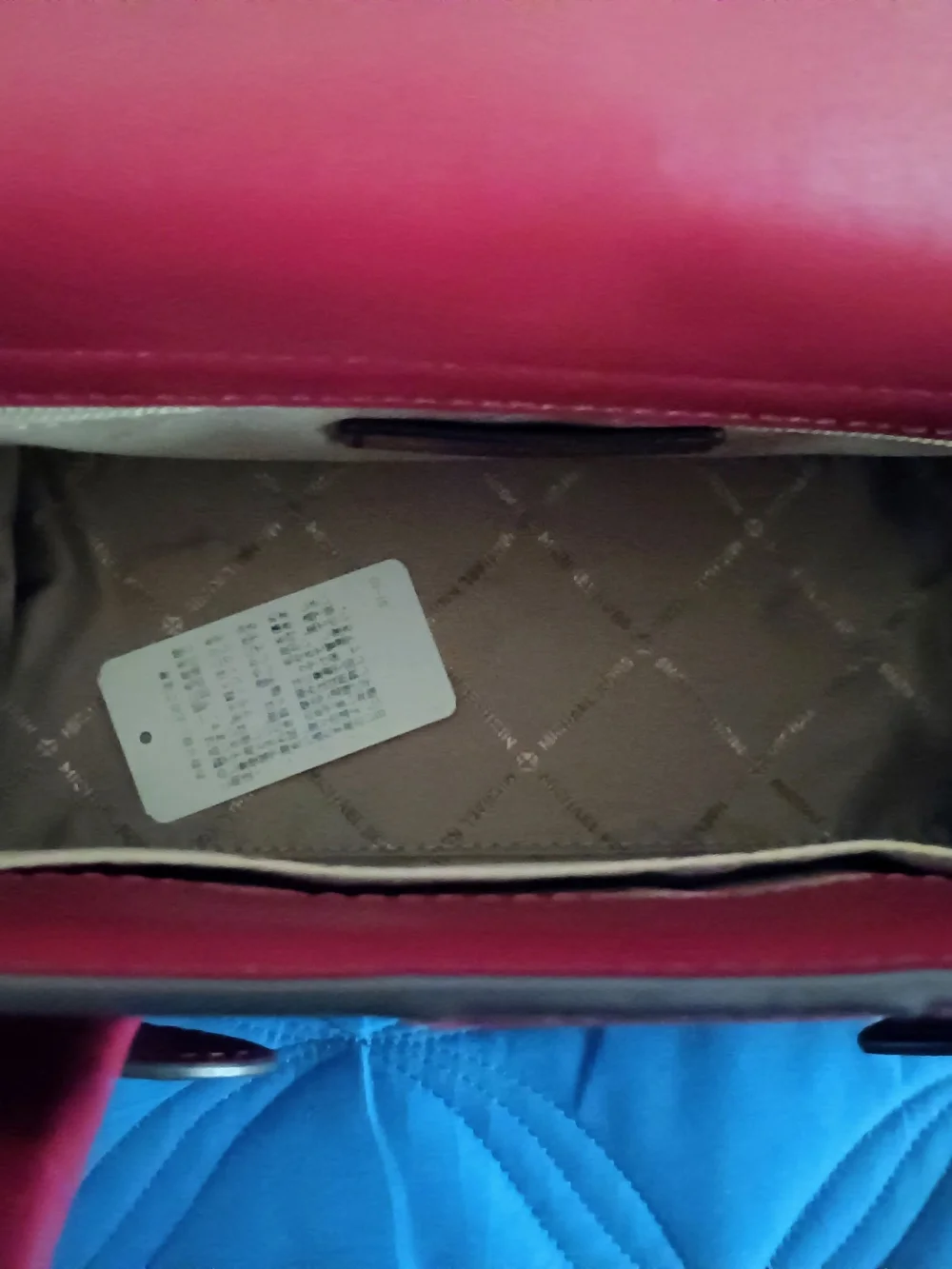 Michael Kors Red Patchwork Logo & Animal Print Satchel